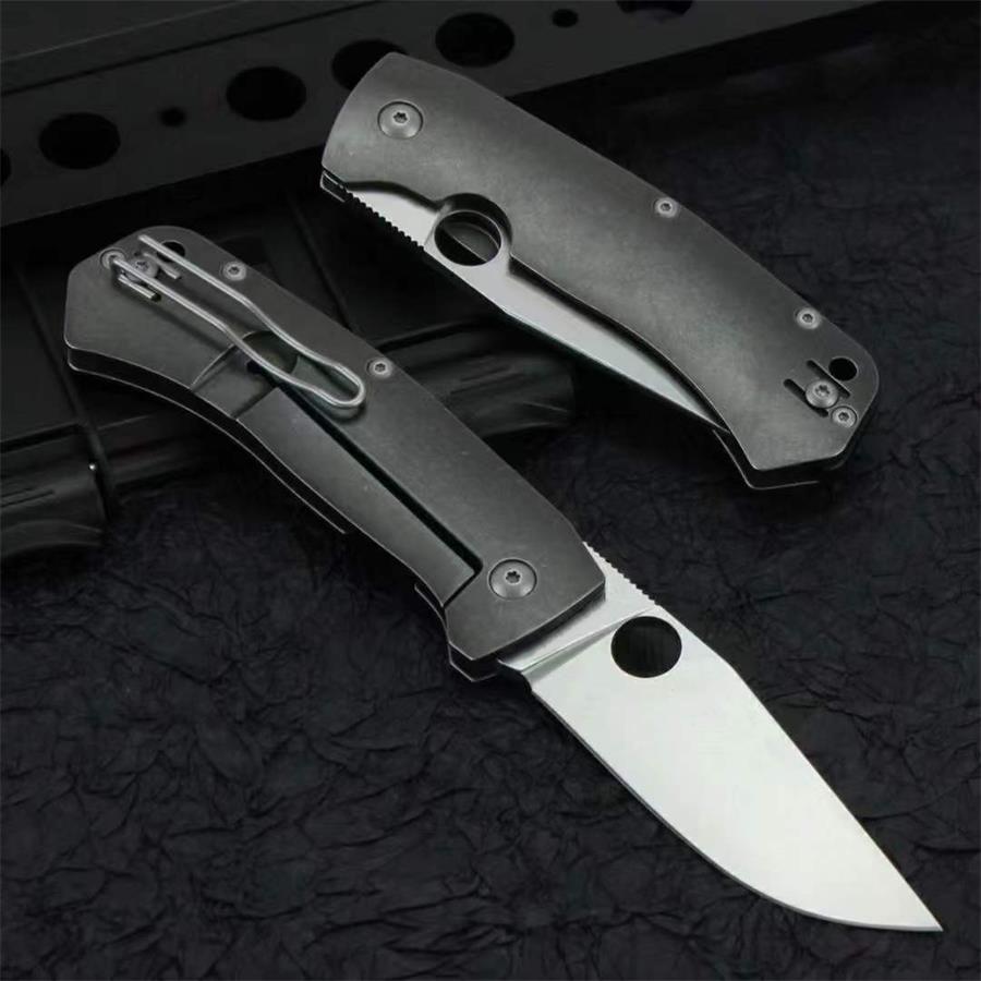 Titanium Alloy Handle Folding D2 Outdoor Pocket Tool